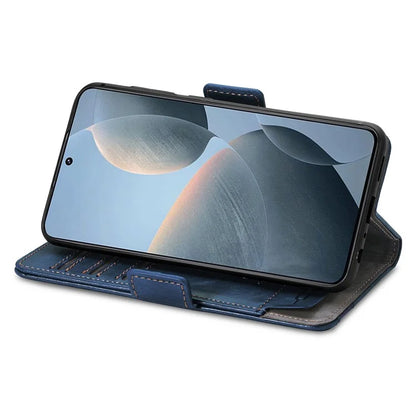 CASENEO 002 Series For Xiaomi Redmi K70E 5G / Poco X6 Pro 5G Wallet Case RFID Blocking PU Leather Phone Cover
