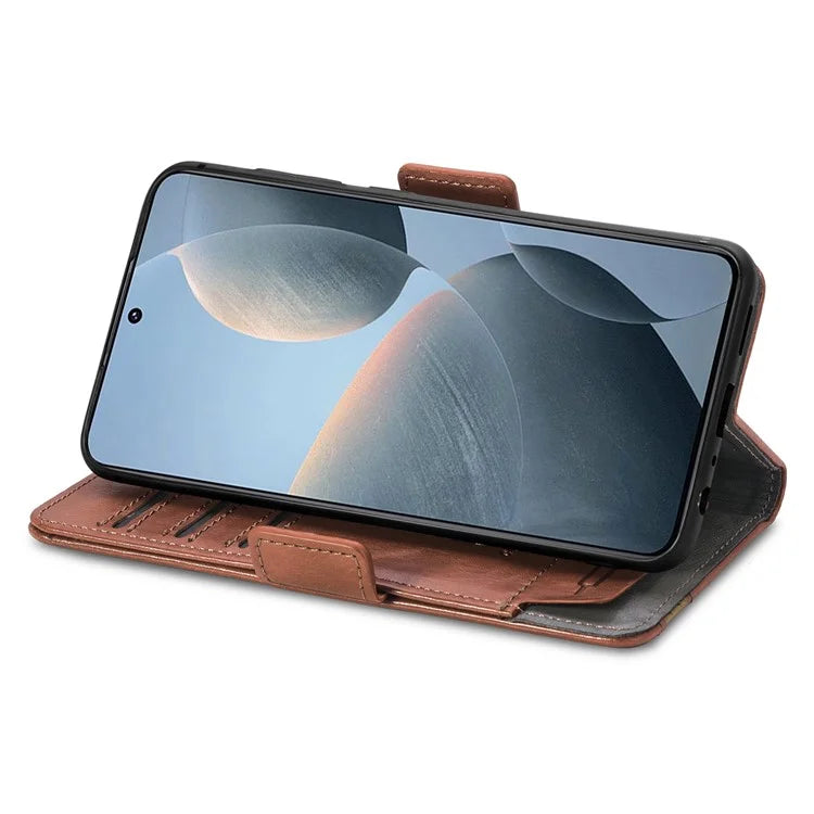 CASENEO 002 Series For Xiaomi Redmi K70E 5G / Poco X6 Pro 5G Wallet Case RFID Blocking PU Leather Phone Cover