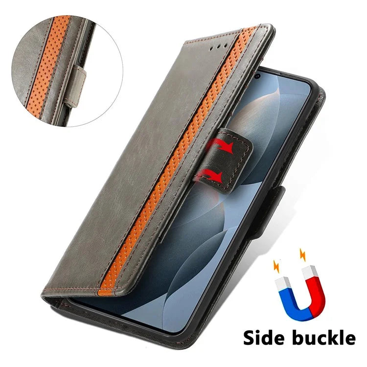 CASENEO 002 Series For Xiaomi Redmi K70E 5G / Poco X6 Pro 5G Wallet Case RFID Blocking PU Leather Phone Cover