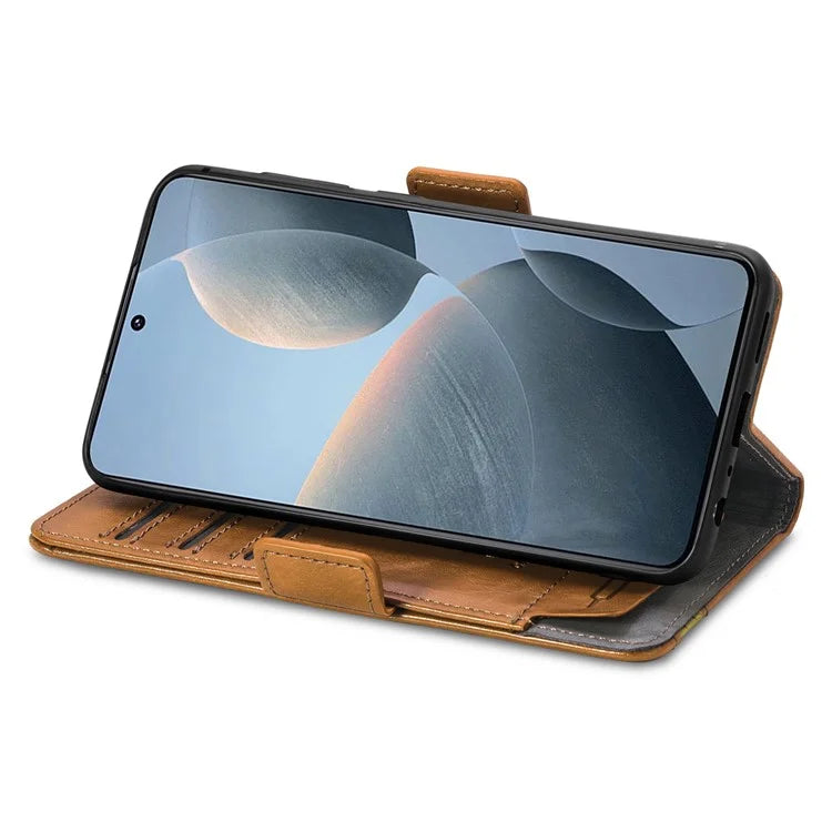 CASENEO 002 Series For Xiaomi Redmi K70E 5G / Poco X6 Pro 5G Wallet Case RFID Blocking PU Leather Phone Cover
