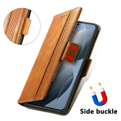 CASENEO 002 Series For Xiaomi Redmi K70E 5G / Poco X6 Pro 5G Wallet Case RFID Blocking PU Leather Phone Cover
