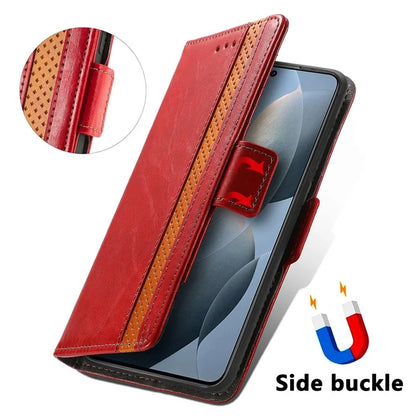 CASENEO 002 Series For Xiaomi Redmi K70E 5G / Poco X6 Pro 5G Wallet Case RFID Blocking PU Leather Phone Cover