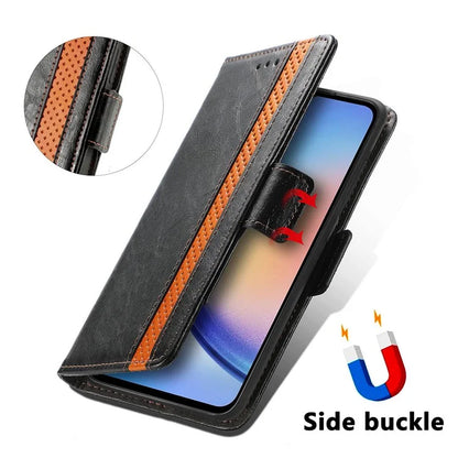 CASENEO 002 Series For Samsung Galaxy A35 5G Case RFID Blocking PU Leather Stand Flip Phone Cover