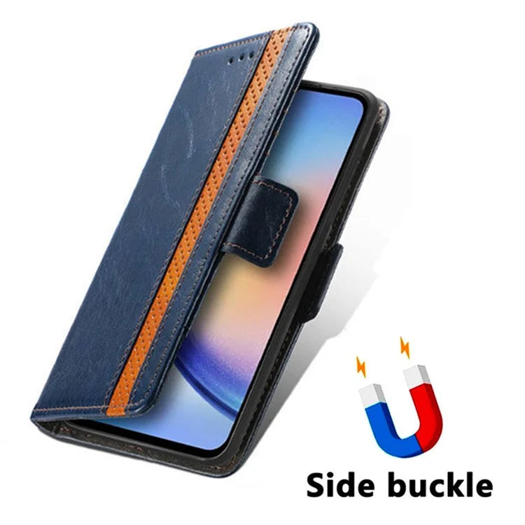 CASENEO 002 Series For Samsung Galaxy A35 5G Case RFID Blocking PU Leather Stand Flip Phone Cover