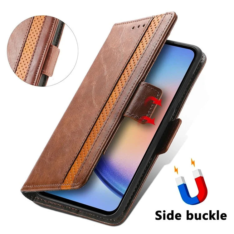 CASENEO 002 Series For Samsung Galaxy A35 5G Case RFID Blocking PU Leather Stand Flip Phone Cover