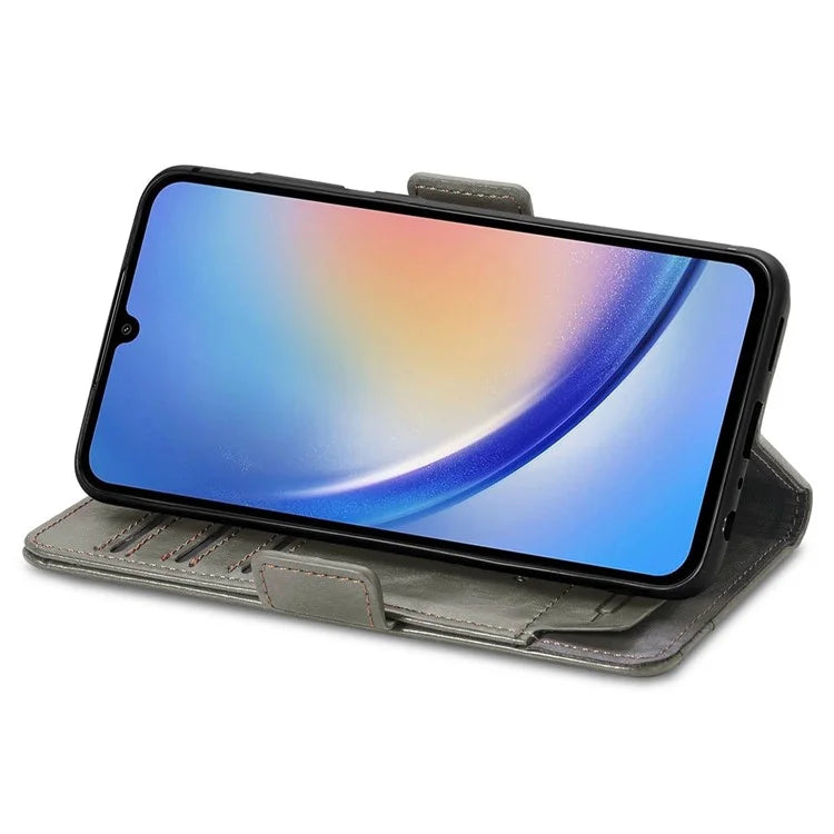 CASENEO 002 Series For Samsung Galaxy A35 5G Case RFID Blocking PU Leather Stand Flip Phone Cover