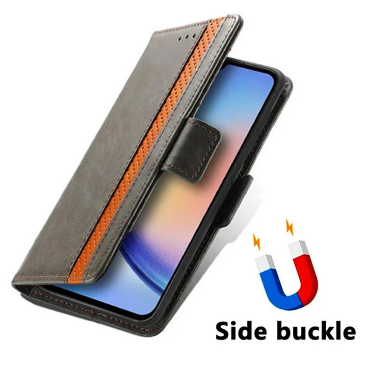 CASENEO 002 Series For Samsung Galaxy A35 5G Case RFID Blocking PU Leather Stand Flip Phone Cover