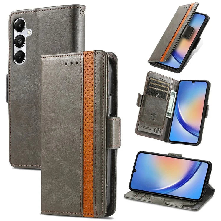 CASENEO 002 Series For Samsung Galaxy A35 5G Case RFID Blocking PU Leather Stand Flip Phone Cover