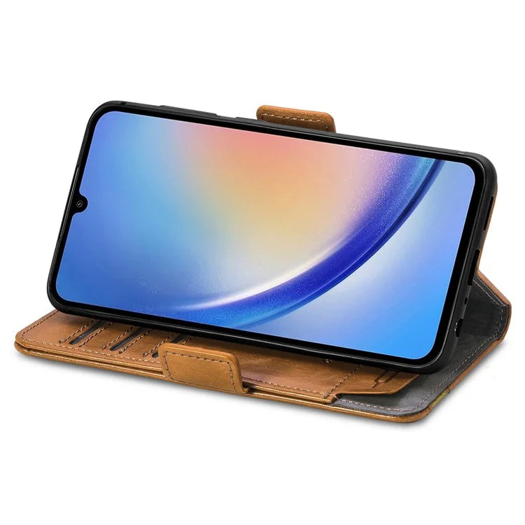 CASENEO 002 Series For Samsung Galaxy A35 5G Case RFID Blocking PU Leather Stand Flip Phone Cover