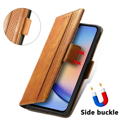 CASENEO 002 Series For Samsung Galaxy A35 5G Case RFID Blocking PU Leather Stand Flip Phone Cover