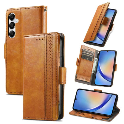 CASENEO 002 Series For Samsung Galaxy A35 5G Case RFID Blocking PU Leather Stand Flip Phone Cover