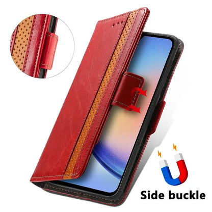 CASENEO 002 Series For Samsung Galaxy A35 5G Case RFID Blocking PU Leather Stand Flip Phone Cover