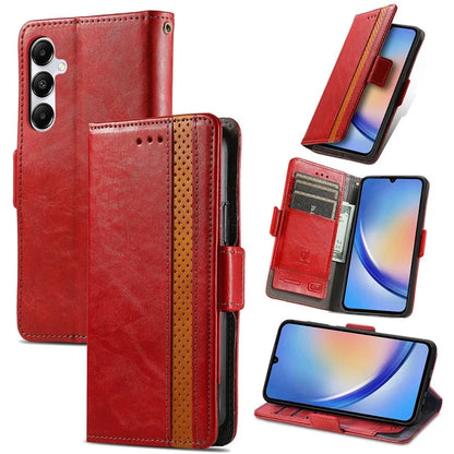 CASENEO 002 Series For Samsung Galaxy A35 5G Case RFID Blocking PU Leather Stand Flip Phone Cover
