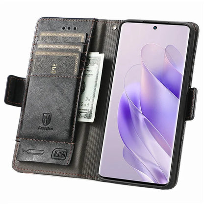 CASENEO 002 Series For Infinix Zero 30 4G Case RFID Blocking PU Leather Wallet Phone Cover