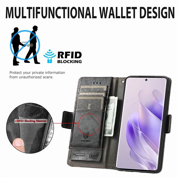 CASENEO 002 Series For Infinix Zero 30 4G Case RFID Blocking PU Leather Wallet Phone Cover