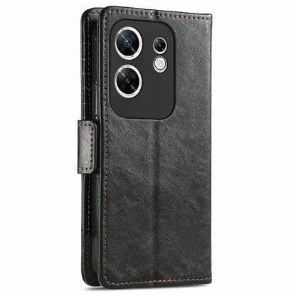 CASENEO 002 Series For Infinix Zero 30 4G Case RFID Blocking PU Leather Wallet Phone Cover