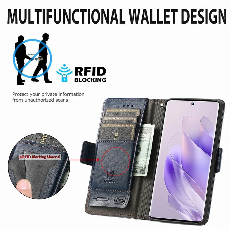 CASENEO 002 Series For Infinix Zero 30 4G Case RFID Blocking PU Leather Wallet Phone Cover