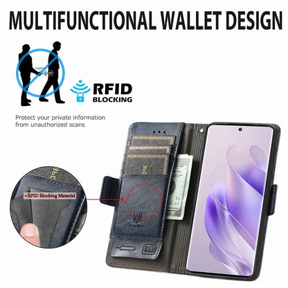 CASENEO 002 Series For Infinix Zero 30 4G Case RFID Blocking PU Leather Wallet Phone Cover
