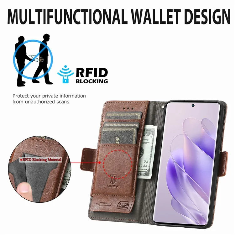 CASENEO 002 Series For Infinix Zero 30 4G Case RFID Blocking PU Leather Wallet Phone Cover