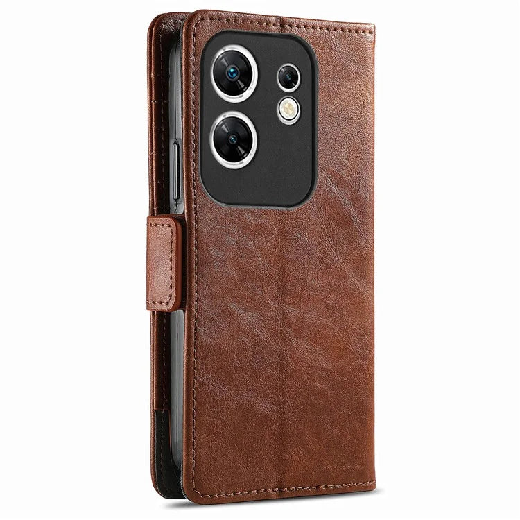 CASENEO 002 Series For Infinix Zero 30 4G Case RFID Blocking PU Leather Wallet Phone Cover