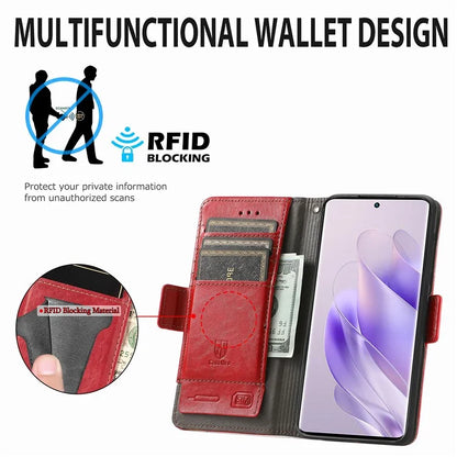 CASENEO 002 Series For Infinix Zero 30 4G Case RFID Blocking PU Leather Wallet Phone Cover