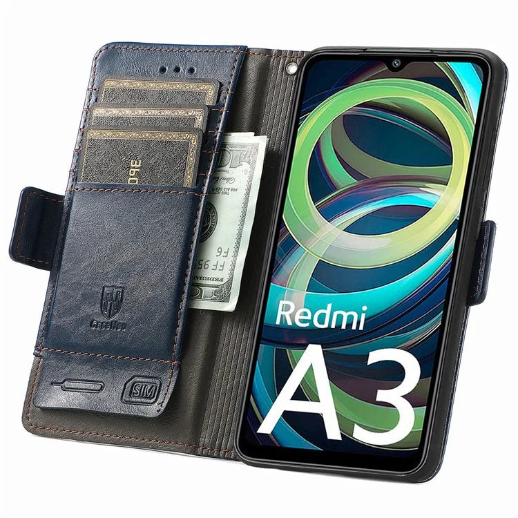 CASENEO 002 Series For Xiaomi Redmi A3 / Poco C61 4G Case PU Leather Protective Wallet Phone Cover