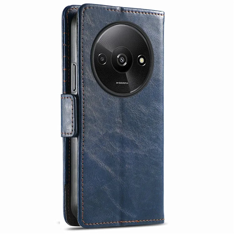 CASENEO 002 Series For Xiaomi Redmi A3 / Poco C61 4G Case PU Leather Protective Wallet Phone Cover