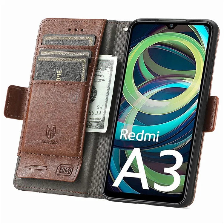 CASENEO 002 Series For Xiaomi Redmi A3 / Poco C61 4G Case PU Leather Protective Wallet Phone Cover