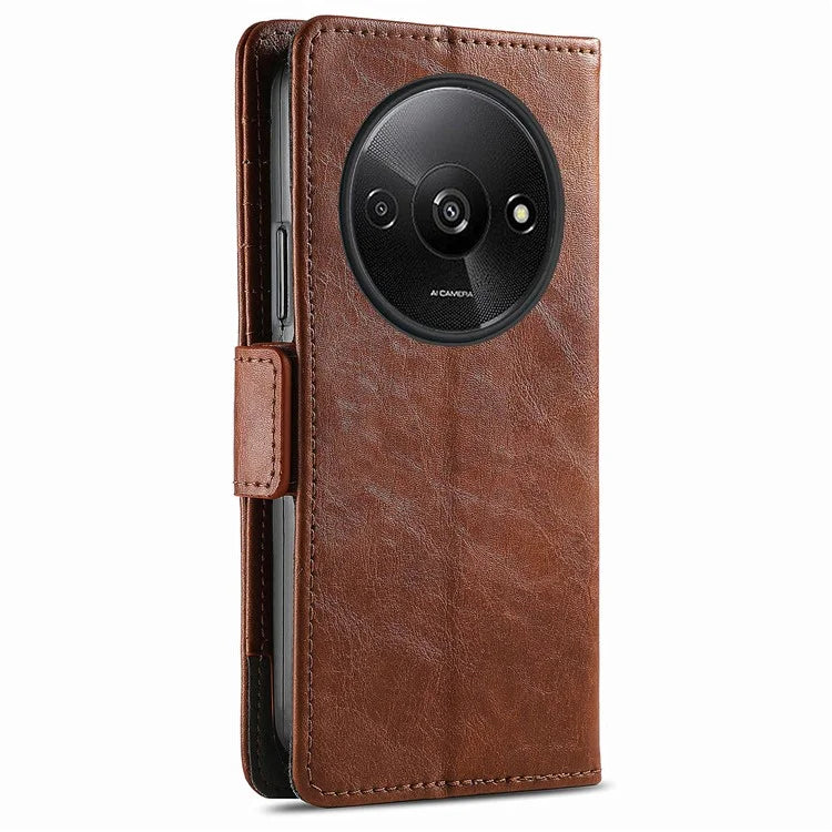 CASENEO 002 Series For Xiaomi Redmi A3 / Poco C61 4G Case PU Leather Protective Wallet Phone Cover