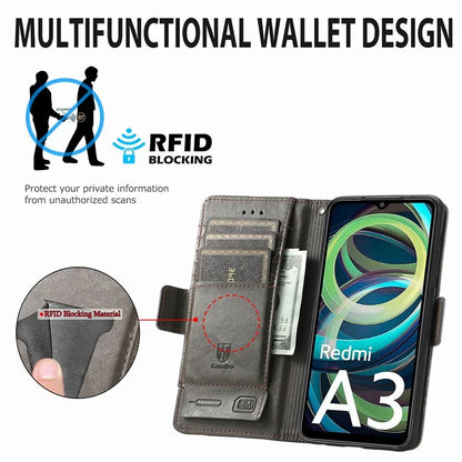 CASENEO 002 Series For Xiaomi Redmi A3 / Poco C61 4G Case PU Leather Protective Wallet Phone Cover