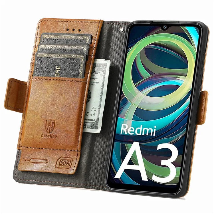 CASENEO 002 Series For Xiaomi Redmi A3 / Poco C61 4G Case PU Leather Protective Wallet Phone Cover