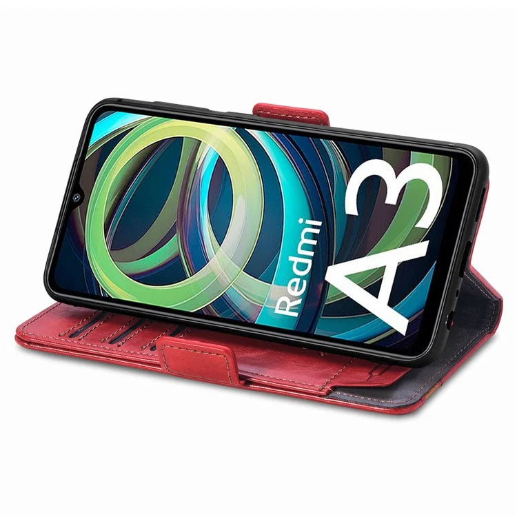 CASENEO 002 Series For Xiaomi Redmi A3 / Poco C61 4G Case PU Leather Protective Wallet Phone Cover
