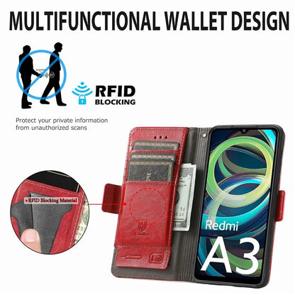 CASENEO 002 Series For Xiaomi Redmi A3 / Poco C61 4G Case PU Leather Protective Wallet Phone Cover