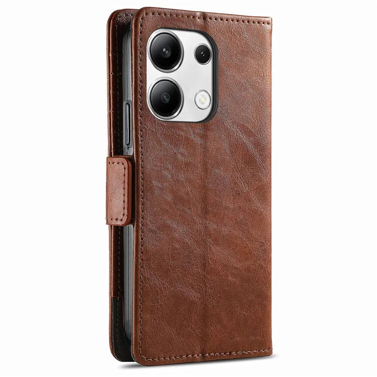 CASENEO 002 Series For Xiaomi Redmi Note 13 4G PU Leather Case RFID Blocking Wallet Phone Cover