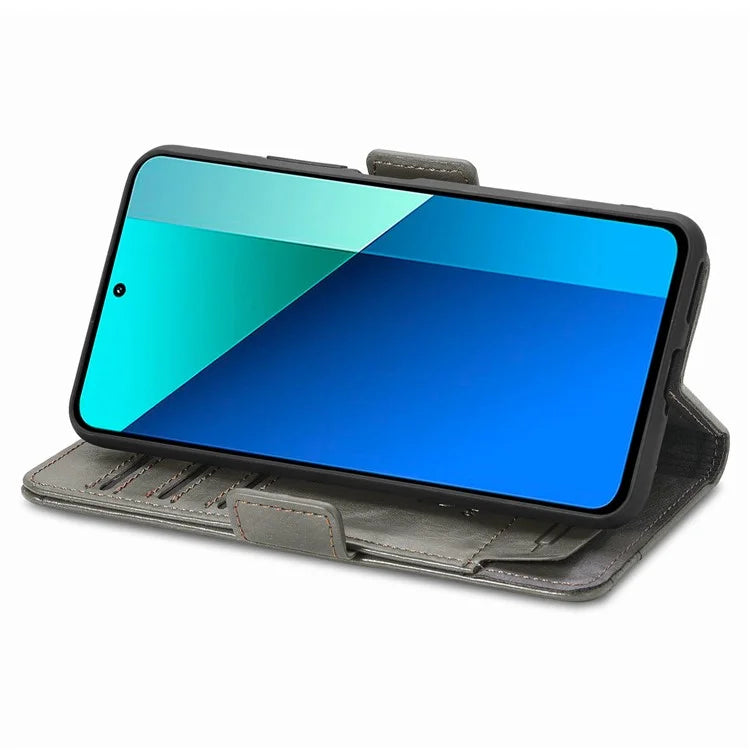 CASENEO 002 Series For Xiaomi Redmi Note 13 4G PU Leather Case RFID Blocking Wallet Phone Cover