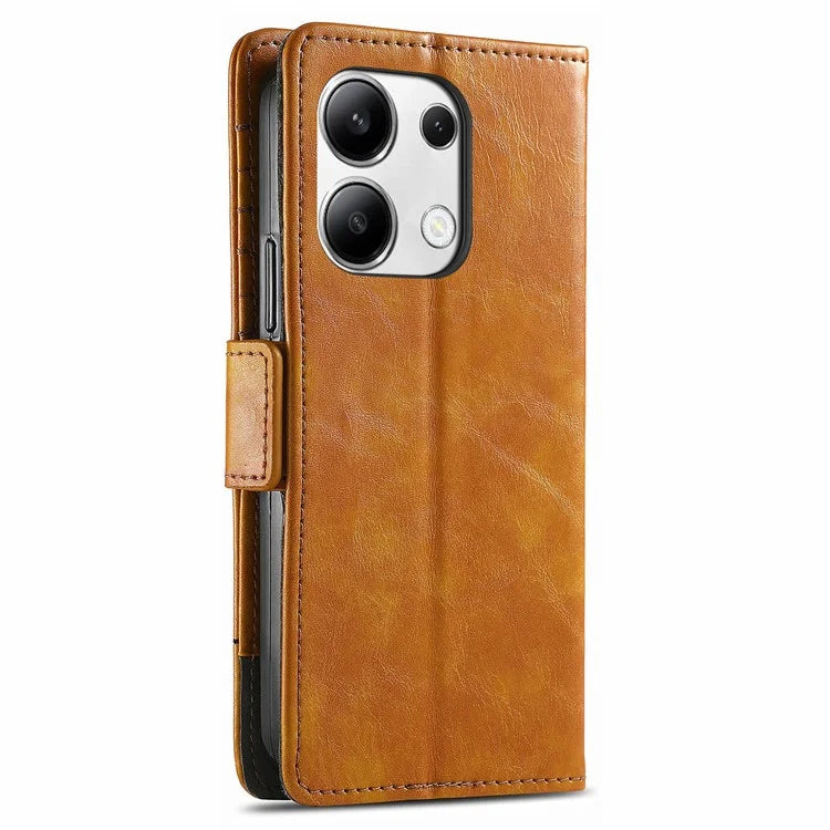 CASENEO 002 Series For Xiaomi Redmi Note 13 4G PU Leather Case RFID Blocking Wallet Phone Cover