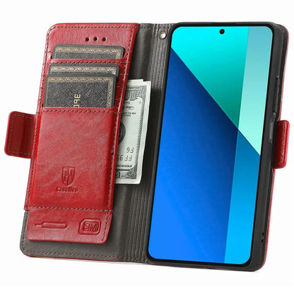 CASENEO 002 Series For Xiaomi Redmi Note 13 4G PU Leather Case RFID Blocking Wallet Phone Cover
