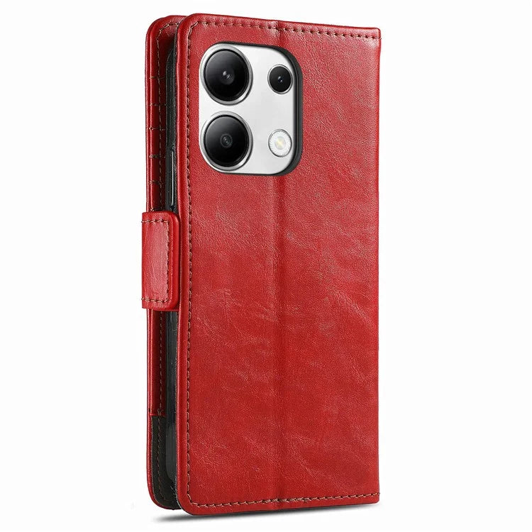 CASENEO 002 Series For Xiaomi Redmi Note 13 4G PU Leather Case RFID Blocking Wallet Phone Cover