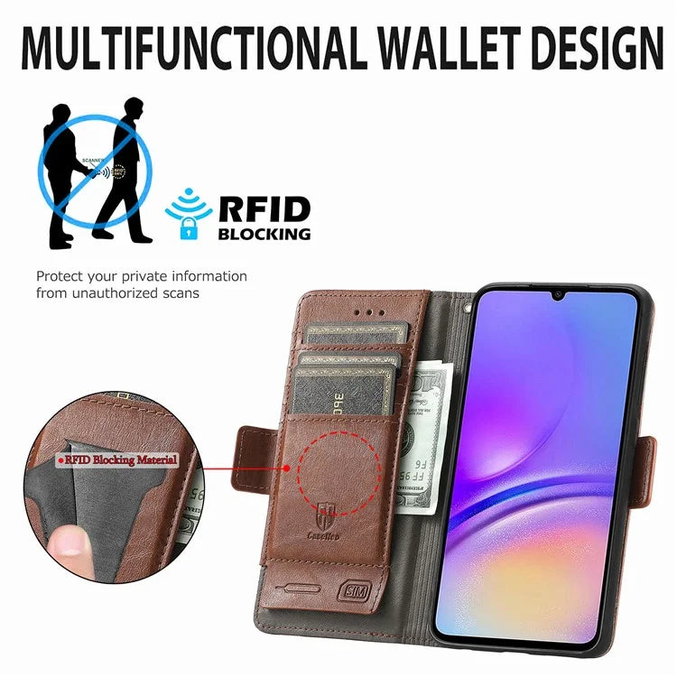 CASENEO 002 Series For Samsung Galaxy A05 4G Leather Case RFID Blocking Wallet Phone Cover