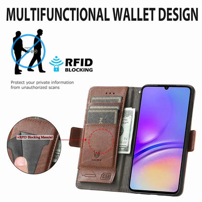 CASENEO 002 Series For Samsung Galaxy A05 4G Leather Case RFID Blocking Wallet Phone Cover