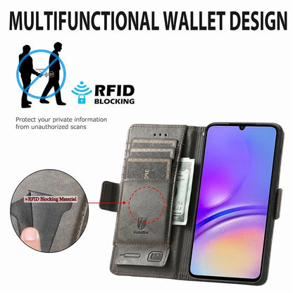CASENEO 002 Series For Samsung Galaxy A05 4G Leather Case RFID Blocking Wallet Phone Cover