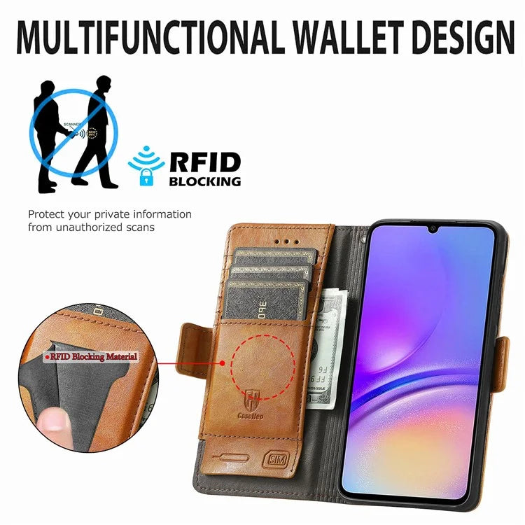 CASENEO 002 Series For Samsung Galaxy A05 4G Leather Case RFID Blocking Wallet Phone Cover