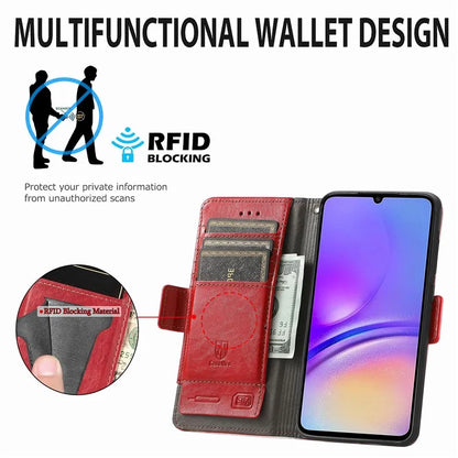 CASENEO 002 Series For Samsung Galaxy A05 4G Leather Case RFID Blocking Wallet Phone Cover