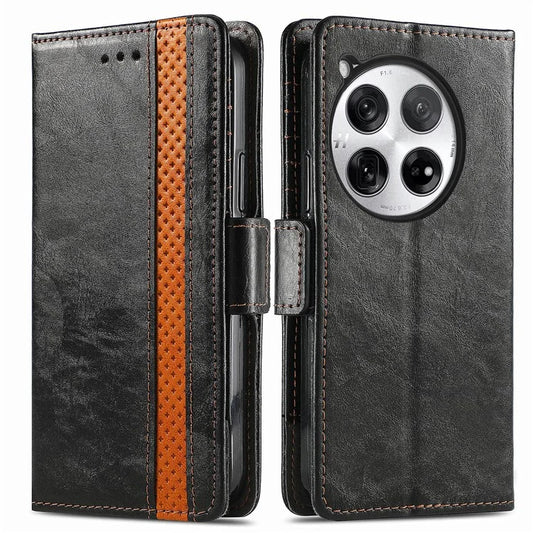 CASENEO 002 Series For OnePlus 12 5G Case Stand Flip PU Leather RFID Blocking Phone Cover