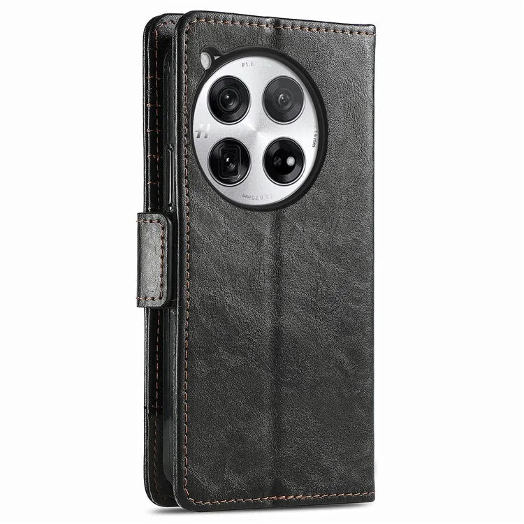 CASENEO 002 Series For OnePlus 12 5G Case Stand Flip PU Leather RFID Blocking Phone Cover