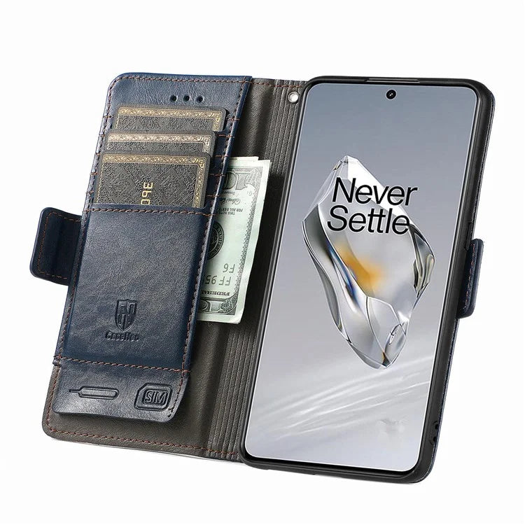 CASENEO 002 Series For OnePlus 12 5G Case Stand Flip PU Leather RFID Blocking Phone Cover
