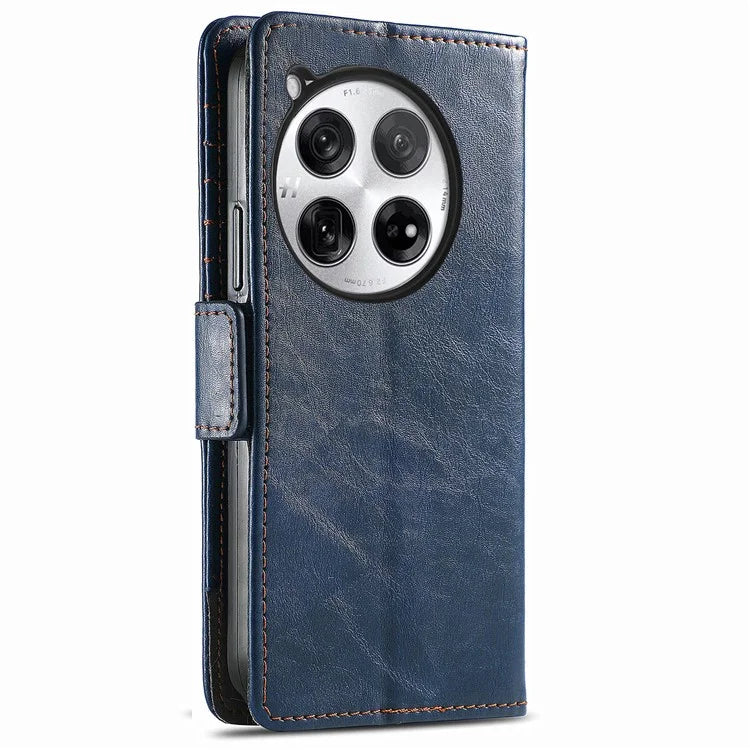 CASENEO 002 Series For OnePlus 12 5G Case Stand Flip PU Leather RFID Blocking Phone Cover