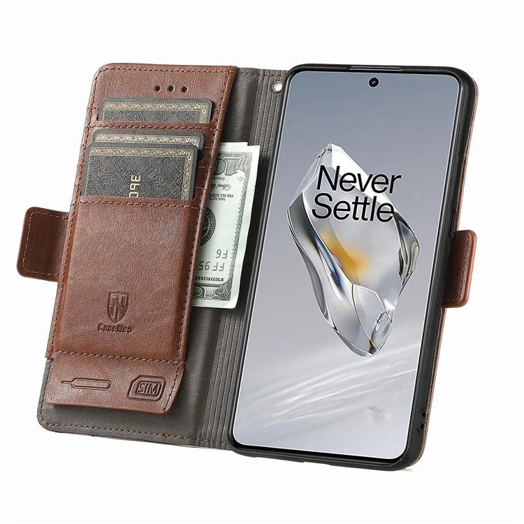 CASENEO 002 Series For OnePlus 12 5G Case Stand Flip PU Leather RFID Blocking Phone Cover