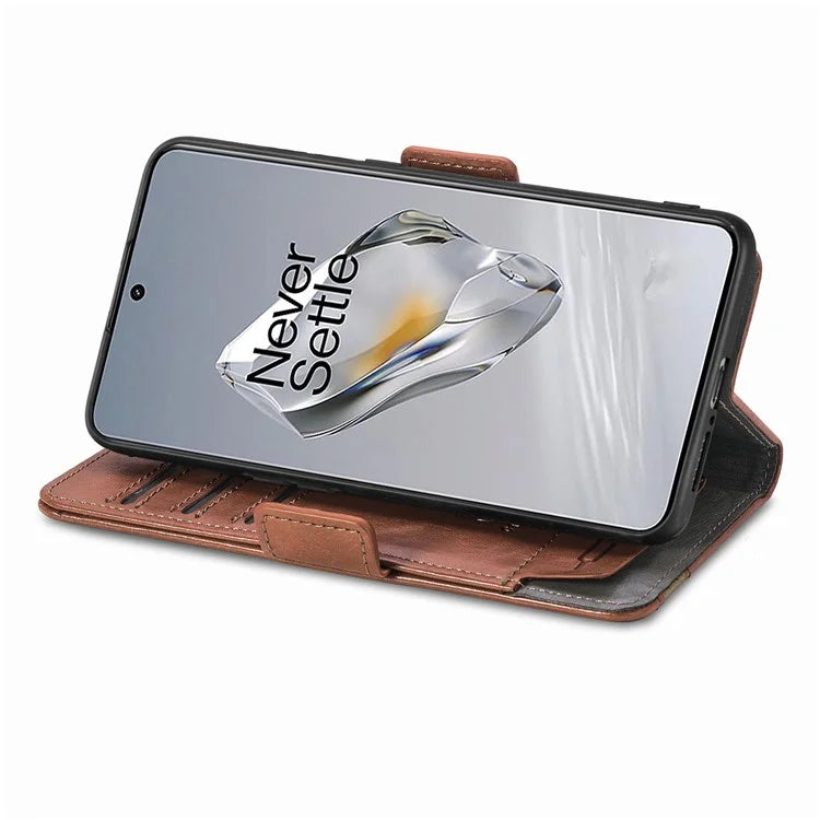 CASENEO 002 Series For OnePlus 12 5G Case Stand Flip PU Leather RFID Blocking Phone Cover