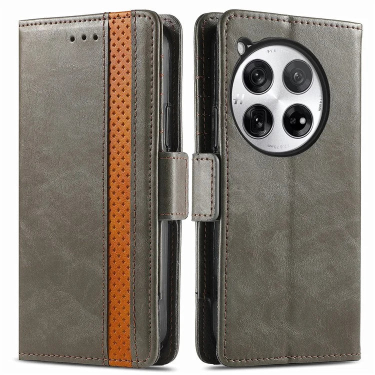 CASENEO 002 Series For OnePlus 12 5G Case Stand Flip PU Leather RFID Blocking Phone Cover